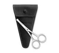 Störtebekker® Premium Beard Scissors - Forbici per barba in acciaio inossidabile - Regolabarba da uomo - Regolabarba da naso - Idea regalo - inclusa custodia in vera pelle (Nero, Breve (11 cm))