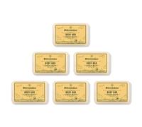 Störtebekker® Premium Body Bar in legno di sandalo (6 x), gel doccia solido per uomini e donne, pulizia naturale, profumo delizioso, fatto a mano e senza additivi (6 x 120 g)