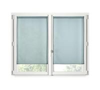 STOF - Coppia di brezze - Dimensione 60 x 120 cm - 100% poliestere - Colore eucalipto - Modello Monna - Vetri - Privacy e Trasparenza - Tinta unita