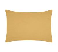 STOF - Federa per cuscino - Dimensione 50 x 70 cm - Qualità percalle di cotone - 100% cotone certificato Oeko-Tex - Colore senape - Modello Elysée - Biancheria da letto per la casa