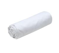 STOF - Lenzuolo con angoli - Dimensione 160 x 200 cm - Berretto grande 30 cm - Qualità Percale di Cotone - 100% Cotone Certificato Oeko-Tex - Colore Bianco - Modello Elysée - Biancheria da letto per