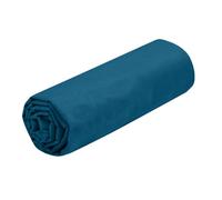 STOF - Lenzuolo con angoli - Dimensioni 160 x 200 cm - 100% cotone certificato Oeko-Tex - Colore petrolio - Modello Eden - Biancheria da letto per la casa - Morbido e confortevole per il nido