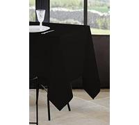 Stof Lovely Casa - Tovaglia da 145 x 240 cm, 100% Poliestere, Colore Nero, Modello Nelson, Rettangolare, Biancheria da tavola, Lavabile a 30 Gradi, qualità Eccezionale, 145x240 cm