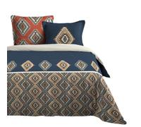 Stof - Parure copripiumino Louisiana 240 x 220 cm e 2 federe 63 x 63 cm - multicolore - 100% cotone a 57 fili, certificato Oekotex, azteco, geometrico