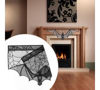 Stoffa per caminetto di Halloween Decor Bat Spider Web Stoffa per stufa in