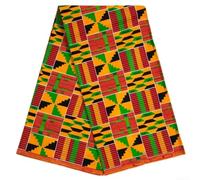 Stoffa Wax Africana per vera in Cotone per Vestiti Stoffa Wax(6 yards) | Cotone wax, floreale vivace, ideale per abiti tradizionali, 1 iarda disponibile