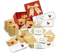 STOFINITY 60 note d'amore per lui e lei, biglietto di anniversario a lunga distanza, regalo per fidanzato, fidanzata, simpatica coppia regalo per San Valentino, compleanno, mini busta per il pranzo