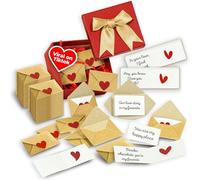STOFINITY 60 note d'amore per lui e lei, biglietto di anniversario a lunga distanza, regalo per fidanzato, fidanzata, simpatica coppia regalo per San Valentino, compleanno, mini busta per il pranzo
