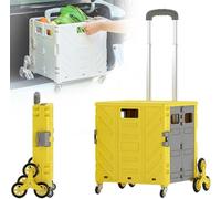 StoHandle St - Carrello per la spesa leggero e pieghevole, con coperchio di sicurezza da 50 kg, ruote a 360°, 75 l, ideale per viaggi e viaggi