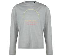 Stoic - Kid's Merino155 LaholmSt. Print L/S - Maglia merino 164 grigio