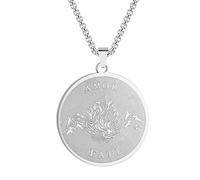 Stoic Memorial Collana con ciondolo stoico da donna e uomo con ciondolo commemorativo regalo commemorativo, Misura unica, Acciaio inossidabile, Nessuna pietra preziosa
