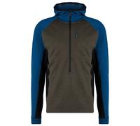 Stoic - Merino260 StadjanSt. 3/4 Zip w. Hood - Felpa di merino con cappuccio S blu