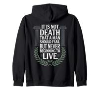 Stoic Philosoper Citazione Motivazionale Stoicismo Cool Graphic Felpa con Cappuccio