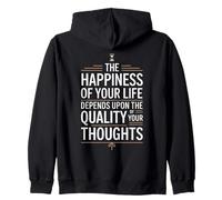 Stoic Philosoper Citazione Stoicismo Motivazionale Felicità Felpa con Cappuccio