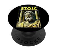 Stoic Philosophy - Copertina vintage per libro Stoicism Philosopher PopSockets PopGrip Adesivo