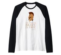Stoicismo - Chi è Coraggioso è Libero - Citazione filosofia stoica Maglia con Maniche Raglan
