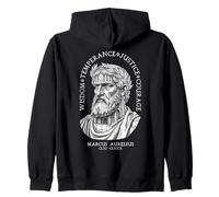 Stoicismo del Tempio di Pietra di Marco Aurelio delle virtù stoiche Felpa con Cappuccio
