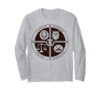 Stoico Quattro Virtù Coraggio Saggezza Giustizia Temperanza Maglia a Manica