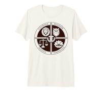 Stoico Quattro Virtù Coraggio Saggezza Giustizia Temperanza Maglietta Premium