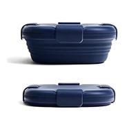 Stojo Contenitore pieghevole per sandwich - blu denim, 680,4 g, riutilizzabile - ToGo - Ciotola in silicone da viaggio per cibi caldi e freddi, per preparare pasti, pranzo, campeggio ed