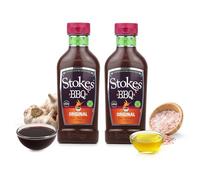 Stokes - Salsa barbecue originale in bottiglia da 510 g, confezione da 2