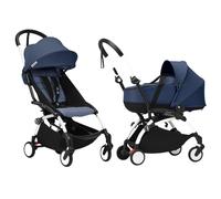 Stokke Duo Passeggino Yoyo³ con Bassinet e 6+ Air France Blue - White