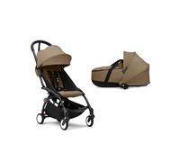 STOKKE - Duo YOYO³ Con Navicella Bassinet Toffee e Telaio Nero (PROMO)