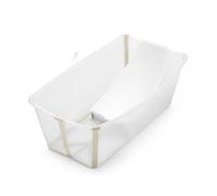 Stokke Flexi Bath (Sandy Beige) con Supporto per neonati - Durevole e Facile da conservare - Comodo da usare a casa o in viaggio - Ideale per neonati fino ai 48 mesi