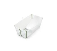 Stokke Flexi Bath (Verde trasparente) con Supporto per neonati - Durevole e Facile da conservare - Comodo da usare a casa o in viaggio - Ideale per neonati fino ai 48 mesi