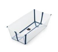 Stokke Flexi Bath X-Large, Blu trasparente - Vaschetta pieghevole spaziosa - Leggera e Facile da conservare - Comoda da usare a casa o in viaggio - Ideale per età 0-6 anni