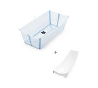 Stokke - Flexi Bath X-Large + Supporto Per Neonato Newborn, Glacier Blue Con Supporto