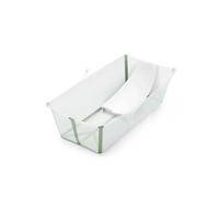 Stokke - Flexi Bath X-Large + Supporto Per Neonato Newborn, Transparent Green Con Supporto