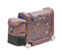 Stokke JetKids Travel Bundle, Hazy Lilac - Include la valigia BedBox Ride-On e lo zaino - Ideale per bambini dai 2 ai 7 anni (fino a 35 kg)
