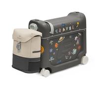 Stokke JetKids Travel Bundle, Midnight Grey - Include la valigia BedBox Ride-On e lo zaino - Ideale per bambini dai 2 ai 7 anni (fino a 35 kg)