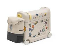 JETKIDS™ BY STOKKE® Pack da viaggio BedBox™ Creamy Cappuccino con Crew BackPack™Moonglow White