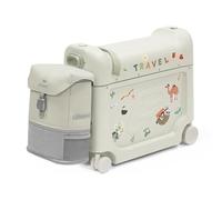 JETKIDS™ BY STOKKE® Pack da viaggio BedBox™ Creamy Cappuccino con Crew BackPack™Sea Green