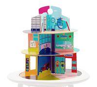 Stokke MuTable Heroes Playhouse - Include la Grotta del Supereroe, la Caserma dei pompieri, la Casa delle avventure e la Stazione di polizia - In legno - Senza viti