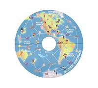 Stokke MuTable Tavola da Gioco, Giro del Mondo - Versione 2023 - Tavola da gioco su due lati - Include 1 dado, 4 pedine, 140 carte quadrate e un puzzle da 49 pezzi - Per bambini da 3 a 8 anni