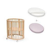 STOKKE - Pack Culla Sleepi Mini Natural con Materasso e Lenzuolo