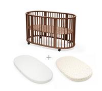 STOKKE - Pack Lettino Sleepi V3 Warm Brown con Materasso e Lenzuolo