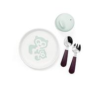 STOKKE - Set Pappa Munch Piattino + posatine + tazza con beccuccio