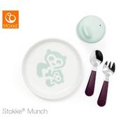 Stokke Set Pappa Stokke Munch Essential Piatti Posate Bimbo Soft Mint