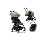 STOKKE - Trio YOYO³ Olive Con Kit per neonati 0+, Seggiolino Auto Cloud - T e Telaio Nero