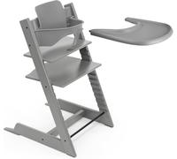 Stokke Tripp Trapp - Seggiolone per bambini da 6 a 36 mesi, regolabile e ergonomico, con vassoio e colore Grigio Tempesta
