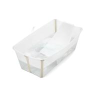 Stokke Vaschetta Bagnetto Flexi Bath® XL con Supporto, Beige Sabbia | Vaschetta bagnetto XL con supporto neonato incluso, dalla nascita fino a 6 anni.