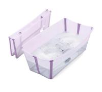 Stokke Vaschetta Bagnetto Neonato Pieghevole Flexi Bath®, Lavanda | Vaschetta bagnetto neonato pieghevole dalla nascita fino a 4 anni, 1,29 kg, tappo termosensibile, base antiscivolo.