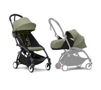 Passeggino Stokke YOYO3 con Newborn Pack - Include telaio nero, YOYO 6+ Color Pack (Olive) e 0+ Newborn Pack (Olive)