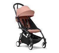 Stokke YOYO3 - Passeggino da 6 mesi, include telaio nero, cuscino per seduta e baldacchino Ginger - Si ripiega dentro e fuori in un attimo - Leggero e compatto - Compatibile con il bagaglio a mano