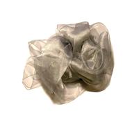 STOLA ARGENTO GRIGIO CERIMONIA STOLE ORGANZA SCIARPA GRIGIA FUSCIACCA LEGGERA