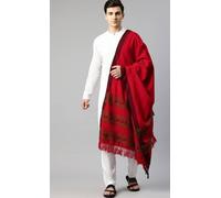 Stola avvolgente scialle in lana paisley pashmina ricamata Aari da uomo nuovi...